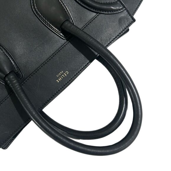 Authentic Mini Celine Luggage Bag In Smooth Calfskin Black - Picture 7 of 12